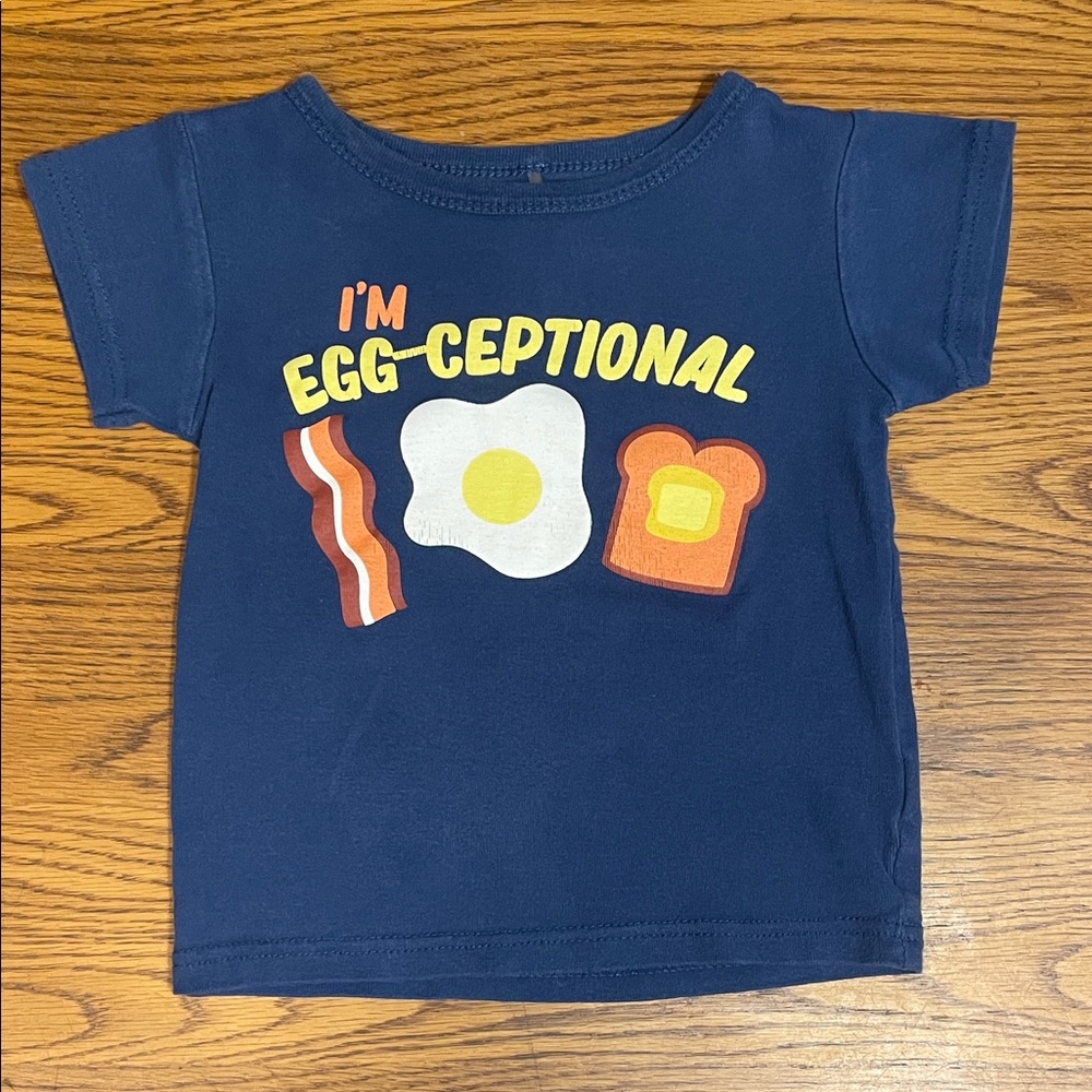 3for$6, Egg-Ceptional Toddler Navy Blue T-Shirt